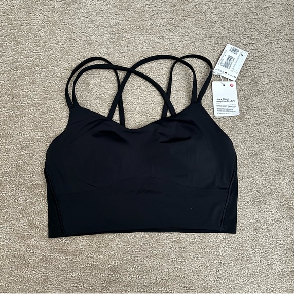Lululemon Athletica Black Like a Cloud Longline Light Support Bra - Picture 2 of 5